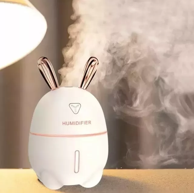 Міні Зволожувач-нічник Rabbit Humidifier дитячий зволожувач Зайчик 300 мл Білий (642115) (28686930)