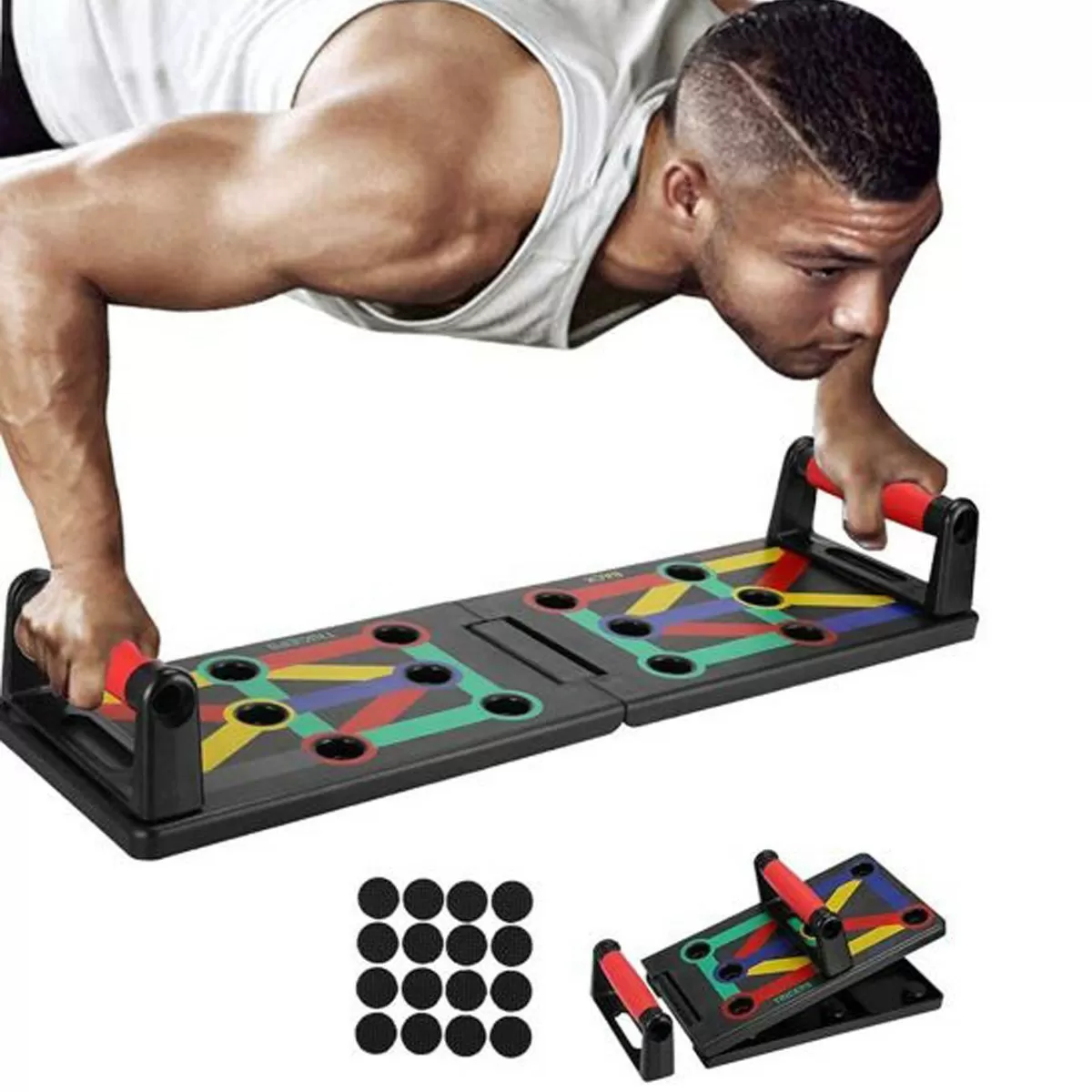 Дошка для віджимань Push Up Training System 14 в 1 портативний тренажер для верхньої групи м'язів Антиковзне (73096262)