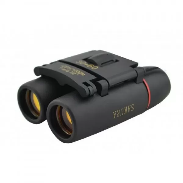 Компактний бінокль Sakura 2675-2 PRO кратність 30х60 з чохлом Чорний (772332) (28550019)
