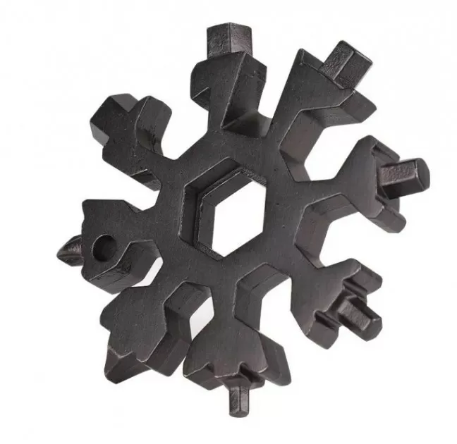 Мультитул 18 в 1 Snowflake Wrench Tool у формі сніжинки Універсальний інструмент Чорний (212604) (22918714)