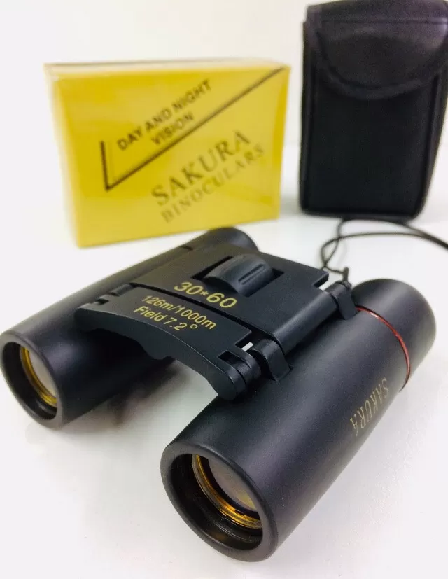 Бінокль Sakura ударостійкий складаний з чохлом 30х60 126м/1000м Field7.2 Чорний (ART-0023) (821059)