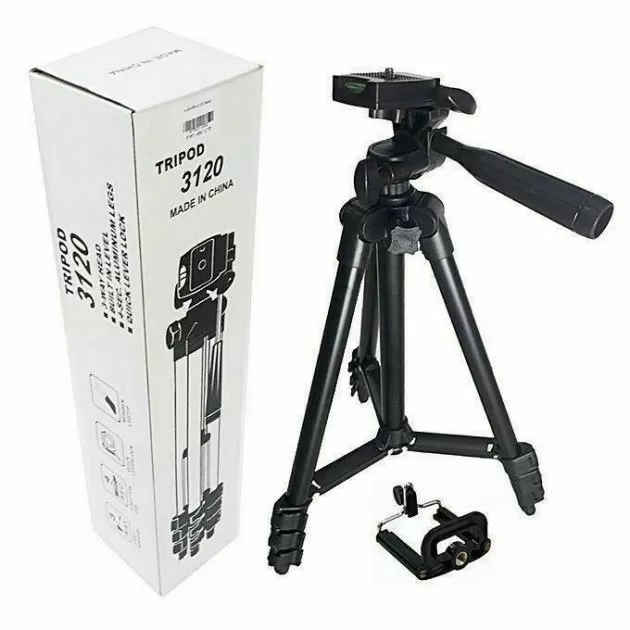 Штатив телескопічний Tripod 3120 для камери або телефона трипод Чорний (866502) (19019126)