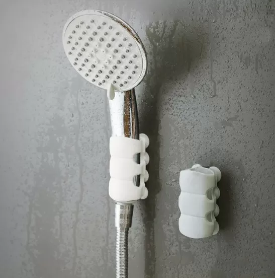 Тримач для лійки душу на присосках SHOWER SUCKER силіконовий кронштейн для душу Білий (793228) (12510340)