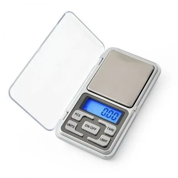 Ваги ювелірні Domotec MS-1724B до 200gr / 0.01г з кришкою Сірий (359372) (11631515)