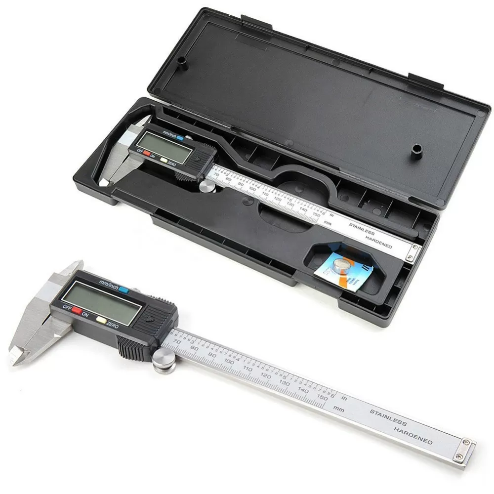 Штангенциркуль цифровий UKC Digital Caliper з екраном у чохлі 150 мм Сріблястий (756656) (896889)
