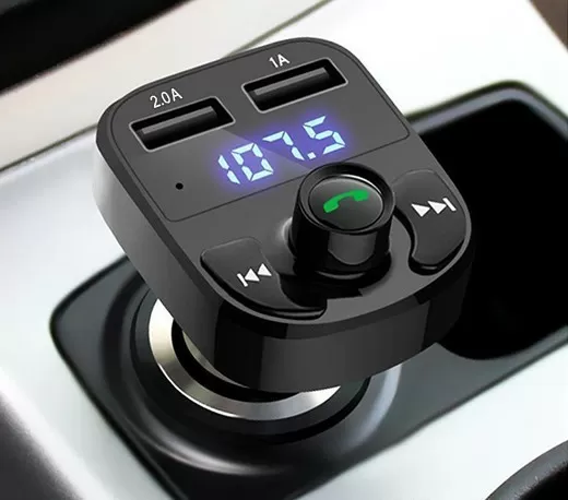 Автомобільний FM-модулятор Car X8 bluetooth + 2 USB 2.0A/1.1A трансмітер Чорний Бездротове під'єднання (57061287)