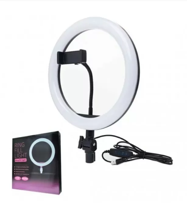 Кільцева світлодіодна лампа LED Ring 26 см Fill Light селфі-лампа для знімання 3 режими (311916) (242817) (21006146)