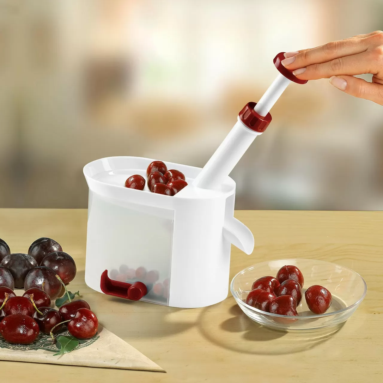 Відділювач кісточок із вишні, черешні, оливок і оливок Cherry Pitter машинка для видалення кісточок (5821228)