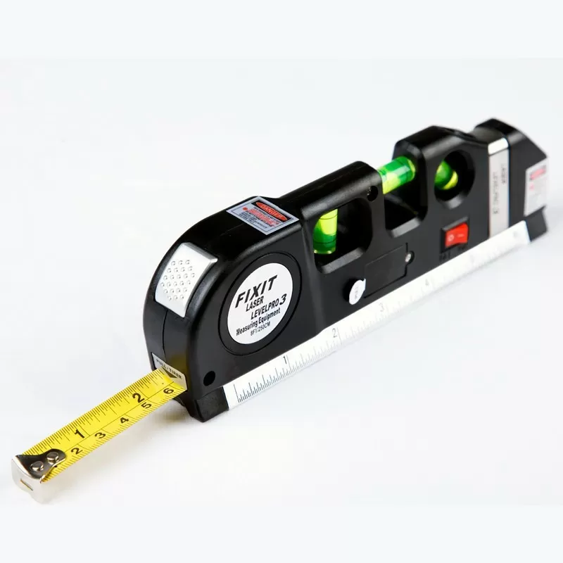 Лазерний рівень із вбудованою рулеткою нівелір Fixit Laser Level PR0 3: лазерний рівень рідинний рівень (75515789)
