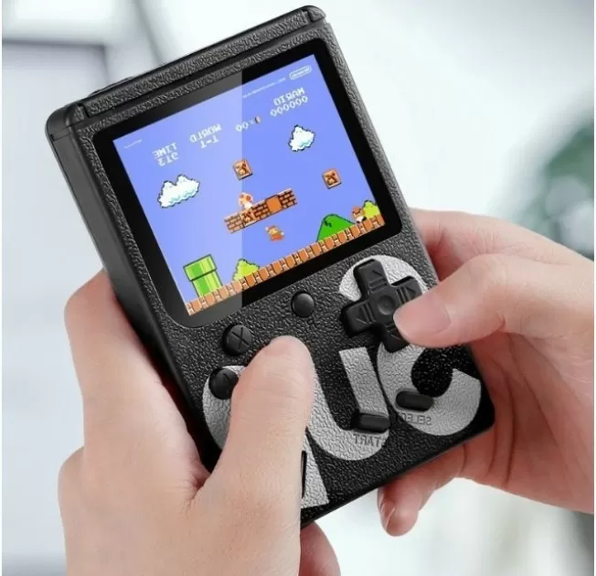 Портативная игровая ретро приставка 400 игр dendy денди SEGA 8bit SUP Game Box черная (35980351)