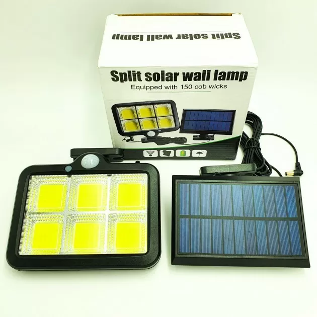 Ліхтар вуличний COB Split solar wall lamp світильник на сонячній батареї з датчиком руху й акумулятором (9891180)