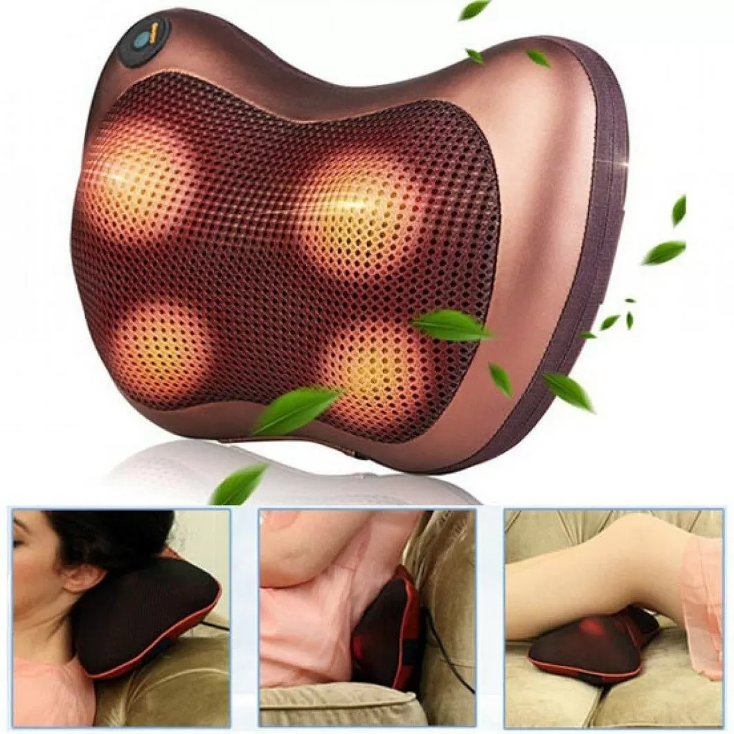 Масажна подушка Car and Home Massage Pillow 8028 для машини та вдома з інфрачервоним підігрівом (345444) (82085646)