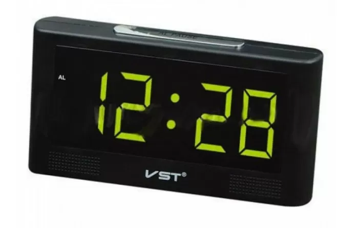 Годинник настільний електронний VST-732Y 7005 з будильником і термометром і зеленою підсвіткою (9200823)