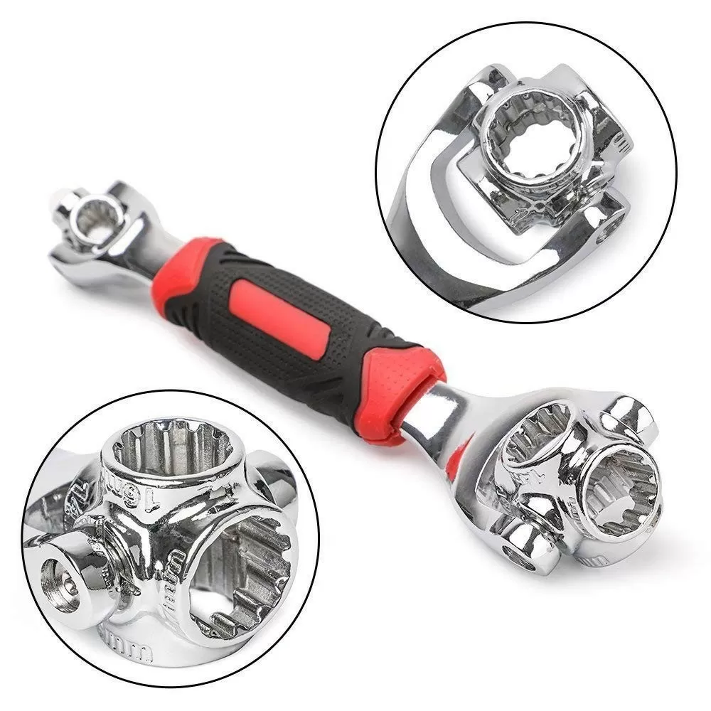 Універсальний гайковий ключ торцеві головки Pro Tools Tiger Wrench 48 в 1 багатофункціональний з неіржавкої (84457466)