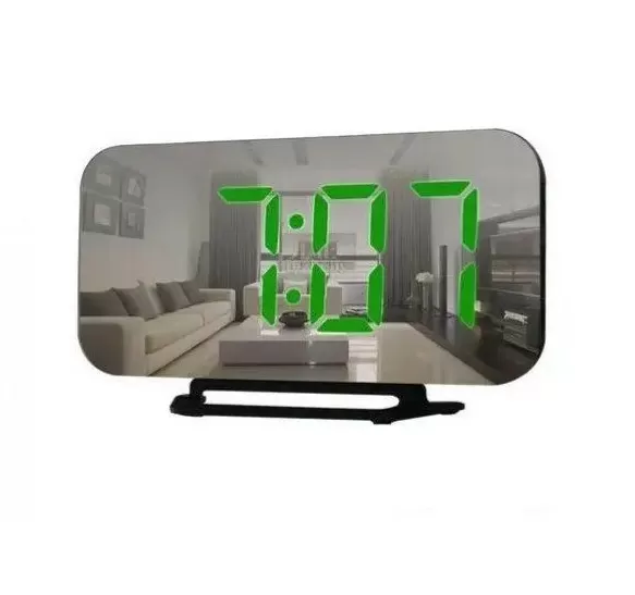 Часы электронные с термометром и будильником Digital Clock DS-3625L Green/Black (462452) (96562316)