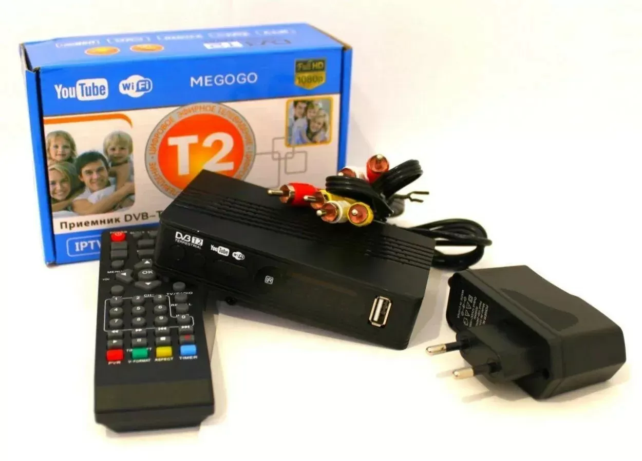 Приставка T2 телевізійна цифрова MG-811 Тюнер + Wi-Fi, IPTV, USB Чорний (733341) (34415581)