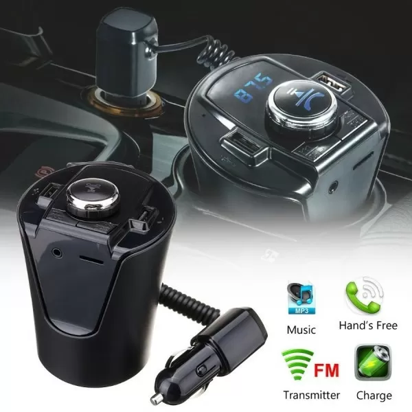 Автомобильный FM модулятор трансмиттер Bluetooth громкая связь + AUX HZ H26BT (282230) (37720823)