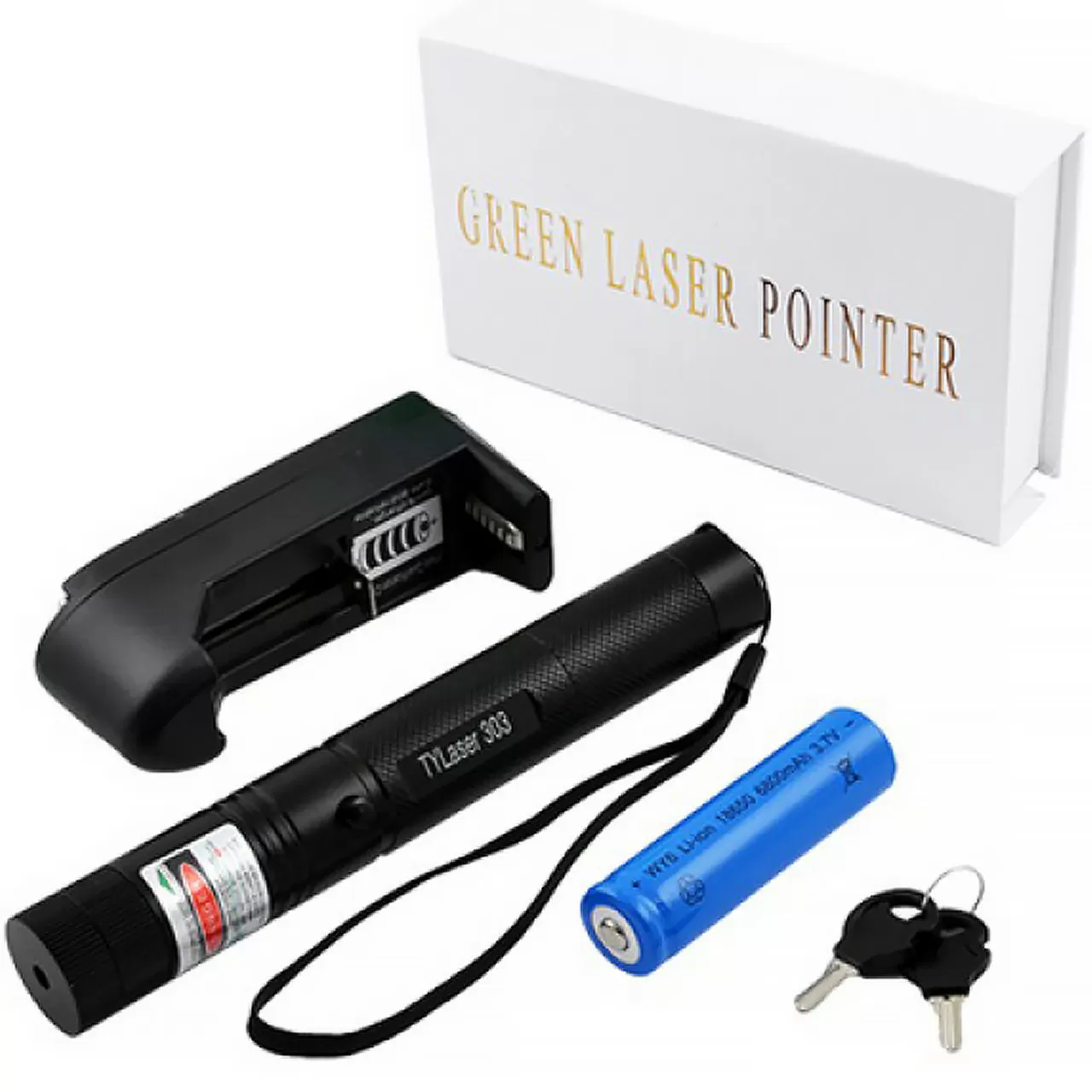 Лазерна указка зелений лазер до 1000 мВт 532nm акумулятор 1х18650 Laser 303 Green (761542) (85911273)