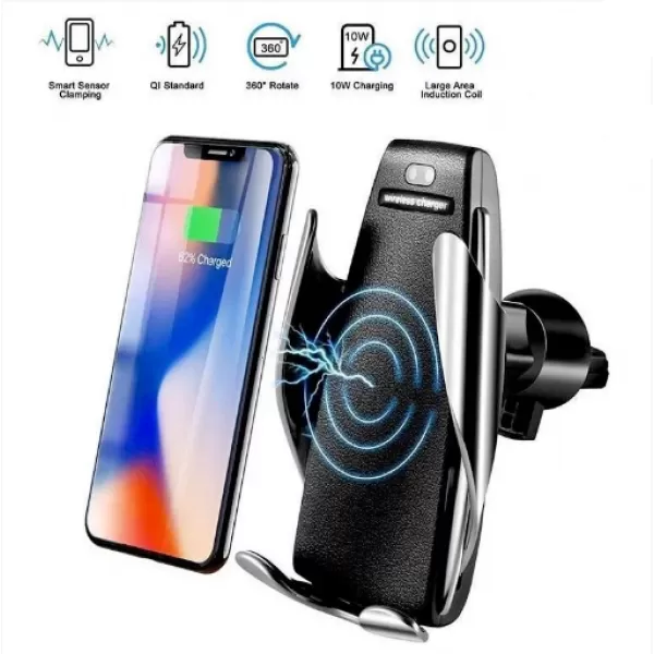 Тримач для телефона бездротова зарядка в авто Розумний тримач SMART SENSOR S5 в машину IPHONE і ANDROID (37436239)