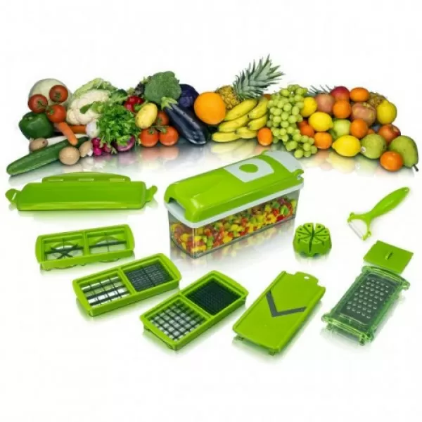 Овочерізка ручна тертка шатківниця Nicer Dicer Ultra Green (D-2019090283) (774422) (81863063)