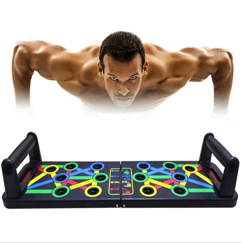 Дошка для віджимань упорів Beluck Push Up Board 14 в 1 універсальна Чорна переносний портативний тренажер (80027113)