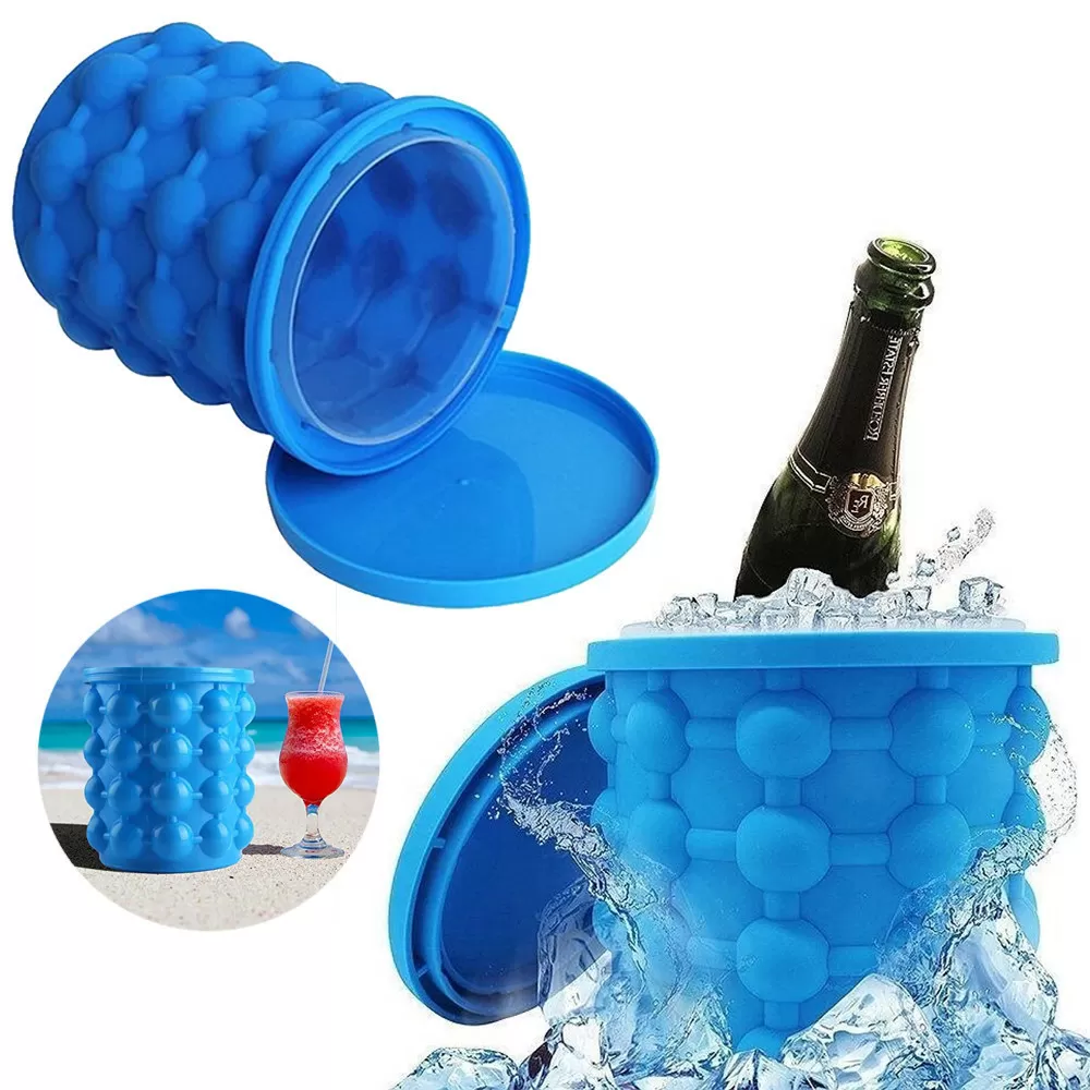 Силіконова форма для льоду з кришкою Ice Cube Maker Genie (764917) (9097008) 